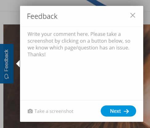 Question bank - QUPI - feedback button